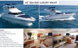 42′ Sea Ray Luxury Yacht Rentals